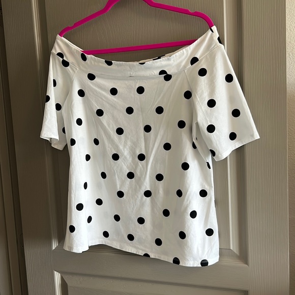 Stretch Cotton Polka Dot Boatneck Ruched Bra Top main image 0
